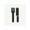 Pictogramme en alu en relief  "Restaurant"