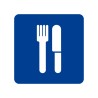 Pictogramme en alu en relief  "Restaurant"