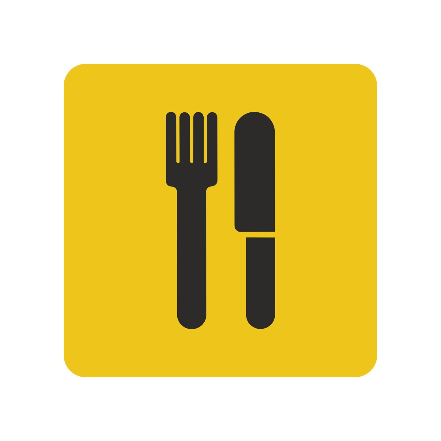 Pictogramme en alu en relief  "Restaurant"