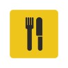 Pictogramme en alu en relief  "Restaurant"