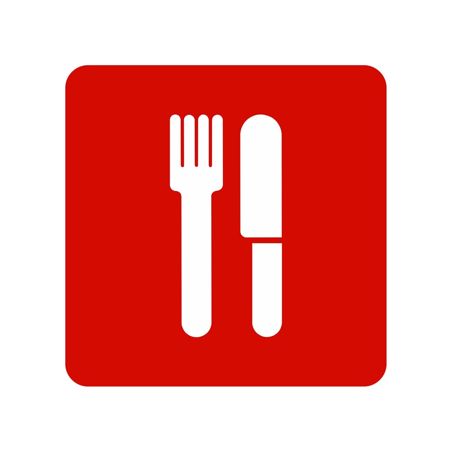 Pictogramme en alu en relief  "Restaurant"