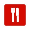 Pictogramme en alu en relief  "Restaurant"