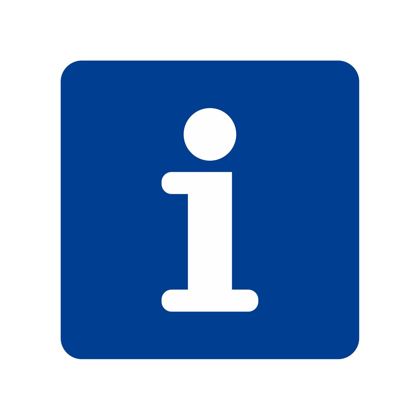 Pictogramme en alu en relief  "Information"