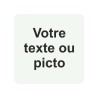 Pictogramme en alu en relief  "Votre texte ici"