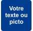 Pictogramme en alu en relief "Votre texte ici"