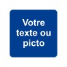 Pictogramme en alu en relief  "Votre texte ici"