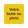 Pictogramme en alu en relief  "Votre texte ici"