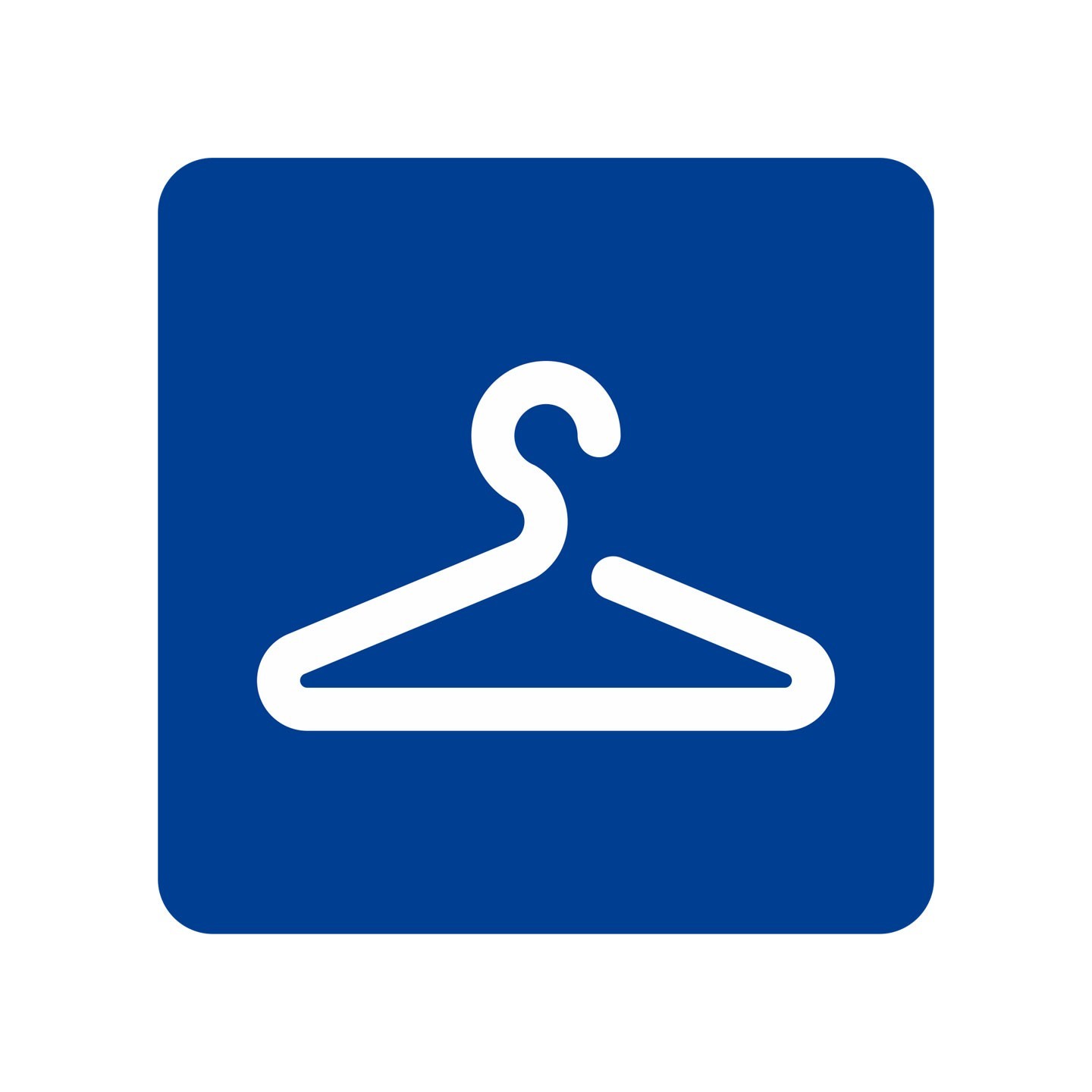 Pictogramme en alu en relief  "Vestiaires"