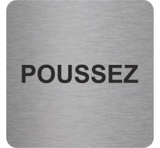 Pictogramme en relief "Poussez"