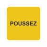 Pictogramme en alu en relief  "Poussez"