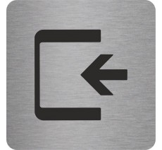 Pictogramme en alu en relief "Entrée"