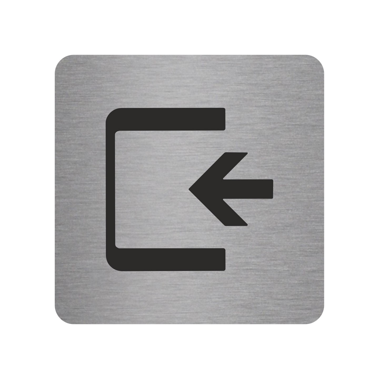 Pictogramme en alu en relief  "Entrée"