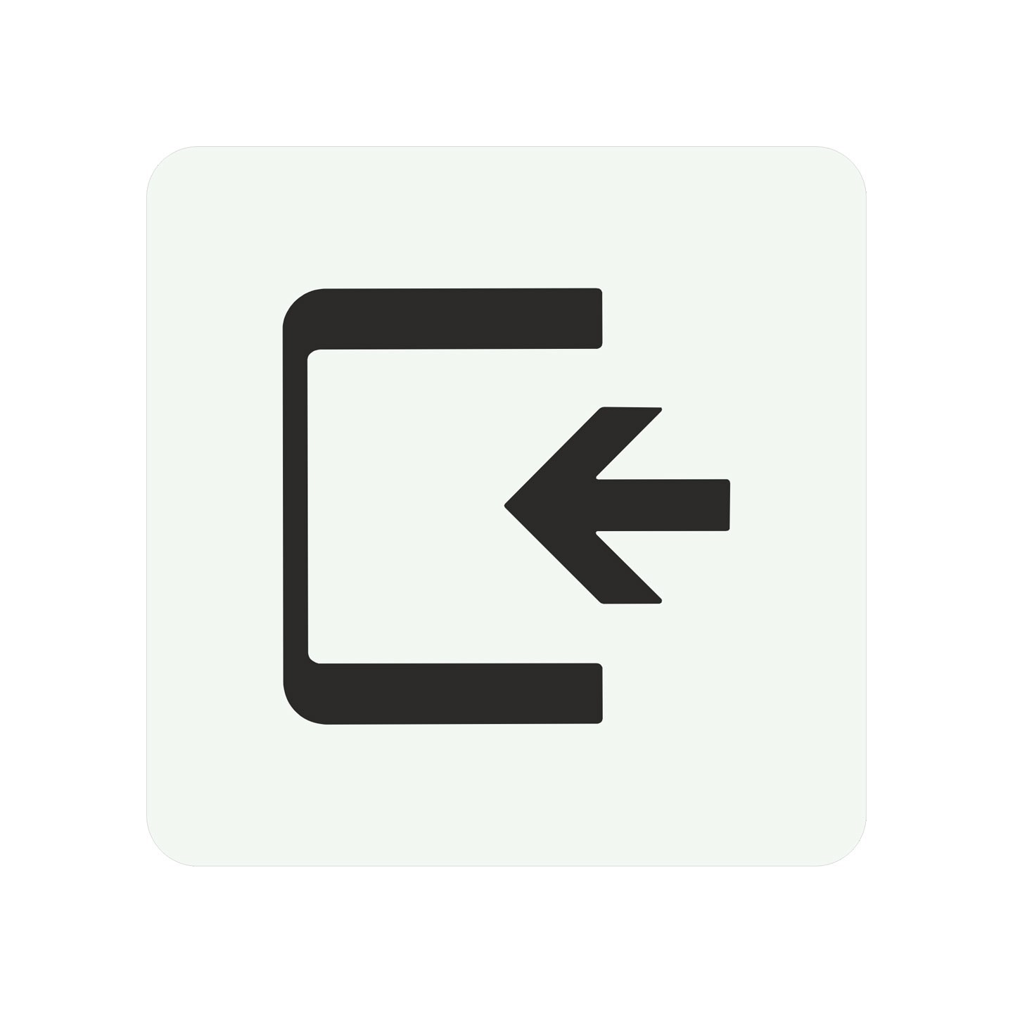 Pictogramme en alu en relief  "Entrée"