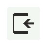 Pictogramme en alu en relief  "Entrée"