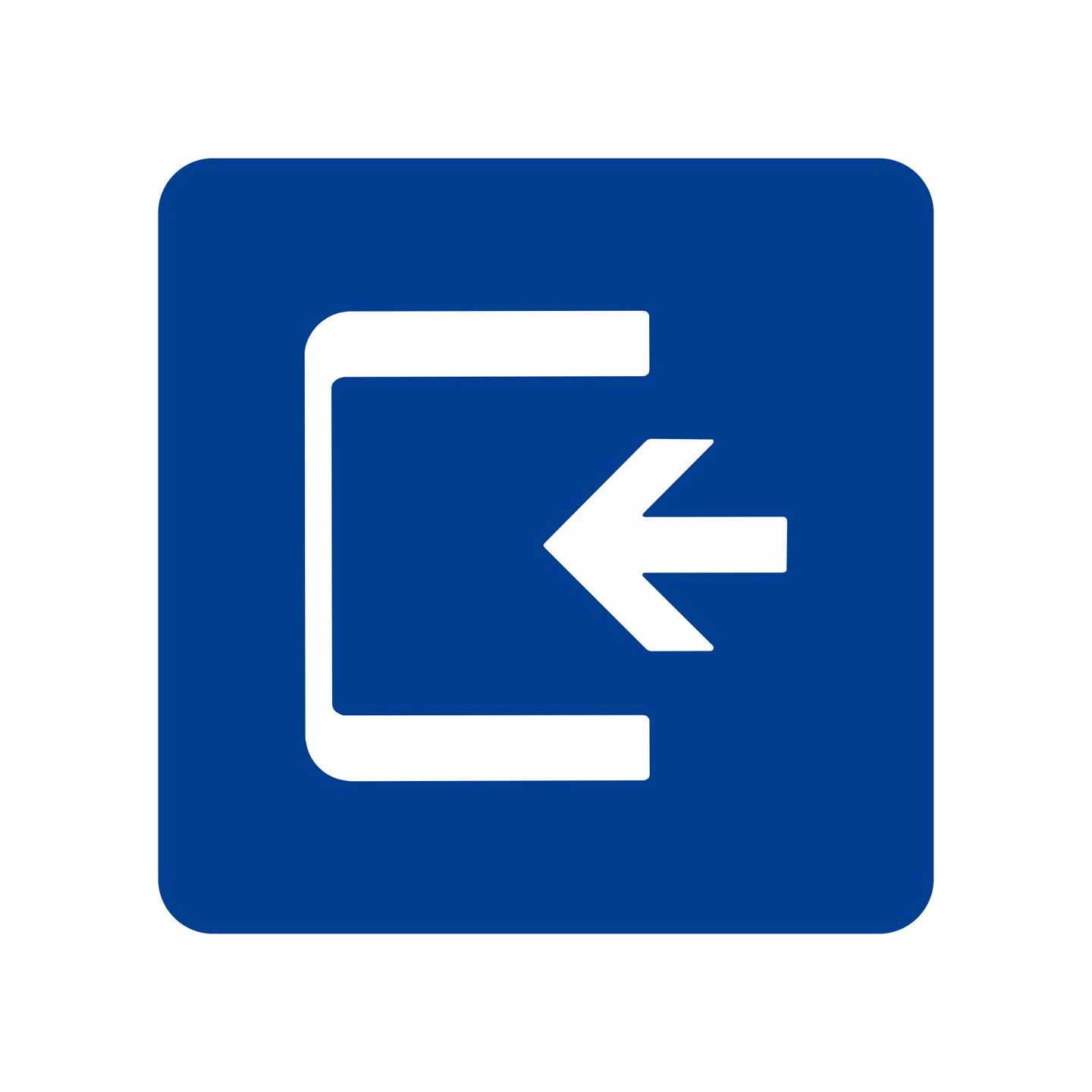 Pictogramme en alu en relief  "Entrée"