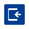 Pictogramme en alu en relief  "Entrée"