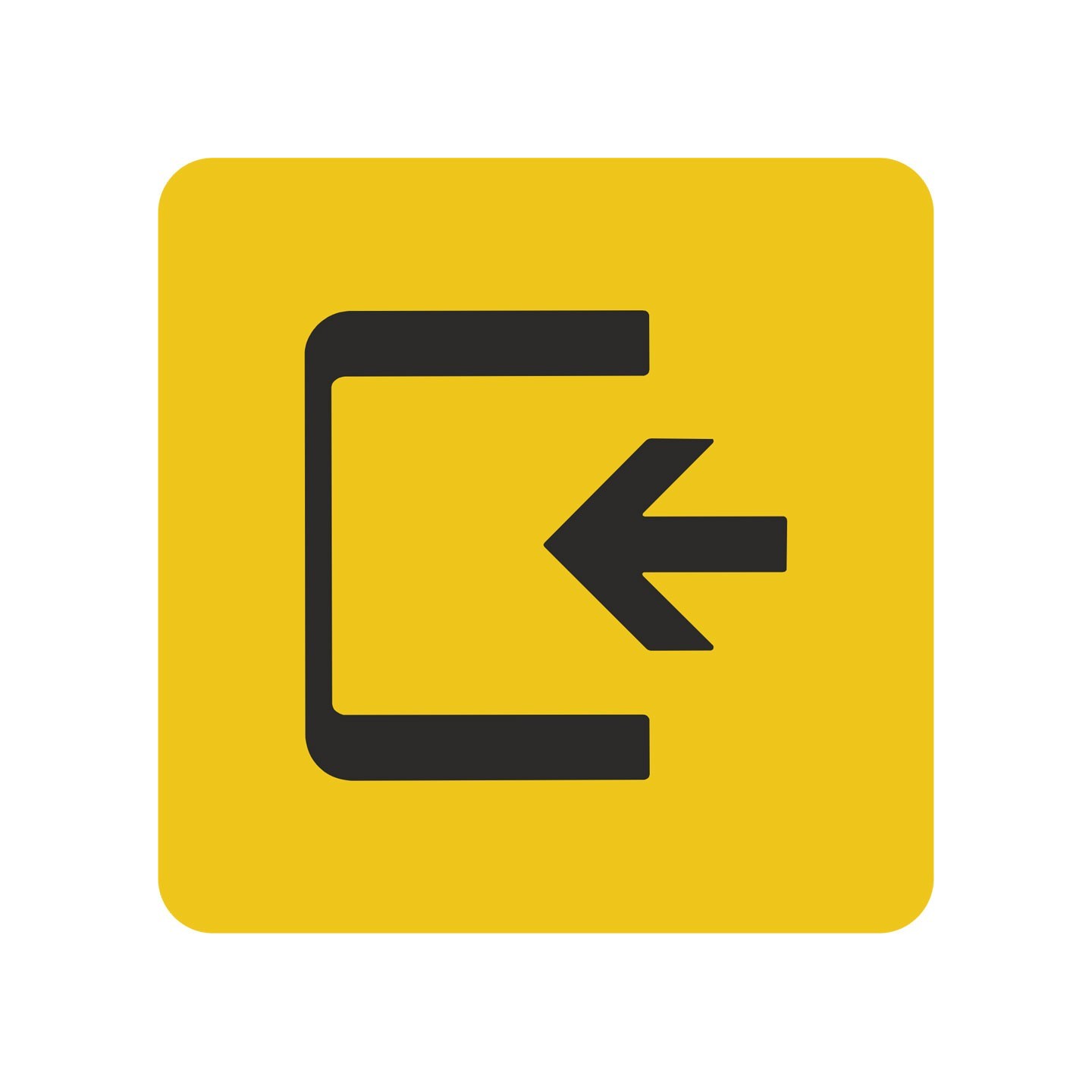 Pictogramme en alu en relief  "Entrée"