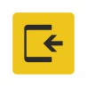 Pictogramme en alu en relief  "Entrée"