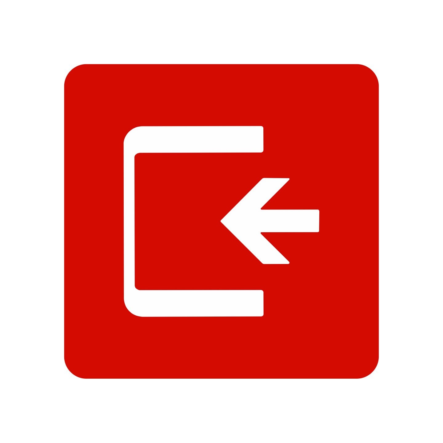 Pictogramme en alu en relief  "Entrée"