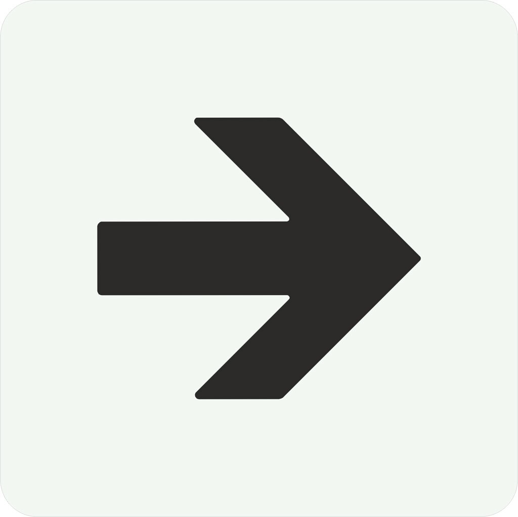 Pictogramme En Alu En Relief Fleche Vers La Droite Pictogramme En Alu En Relief Fleche Vers La Droite