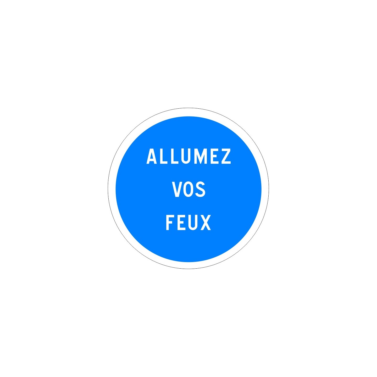 Panneau type routier Obligation d'allumer ses feux ref: B29