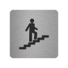 Pictogramme en alu en relief  "Escalier" montant
