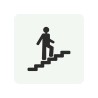 Pictogramme en alu en relief  "Escalier" montant