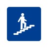 Pictogramme en alu en relief  "Escalier" montant