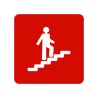 Pictogramme en alu en relief  "Escalier" montant