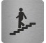 Pictogramme en alu en relief "Escalier" descendant