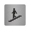 Pictogramme en alu en relief  "Escalier" descendant