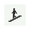 Pictogramme en alu en relief  "Escalier" descendant