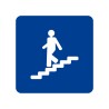 Pictogramme en alu en relief  "Escalier" descendant