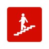 Pictogramme en alu en relief  "Escalier" descendant