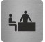 Pictogramme en alu en relief logo "Bureau"