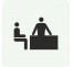 Pictogramme en alu en relief logo "Bureau"