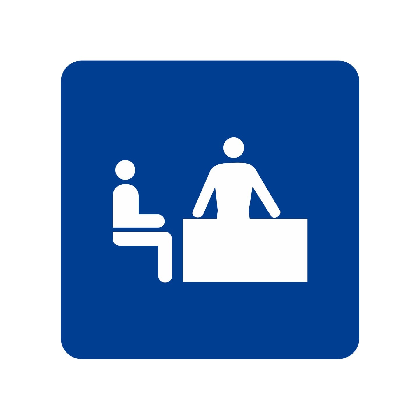 Pictogramme en alu en relief logo "Bureau"