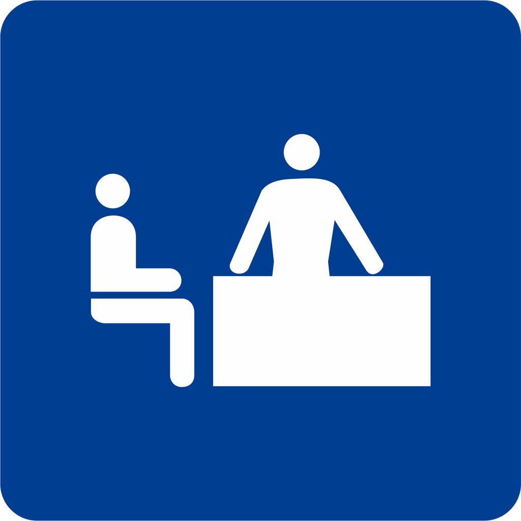 Pictogramme en alu en relief logo bureau