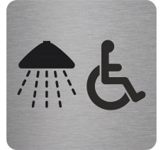 Pictogramme en relief "Douche, handicapés"