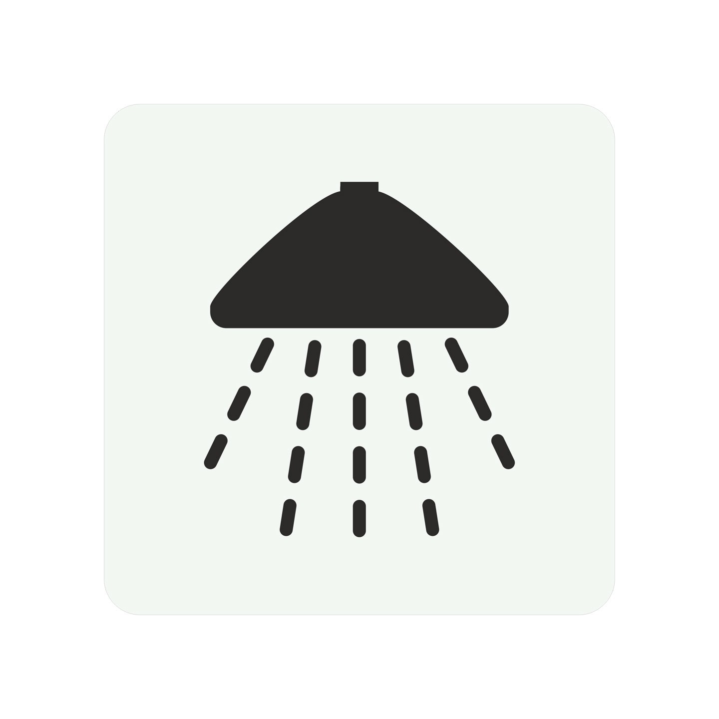 Pictogramme en alu en relief  "Douche"