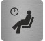 Pictogramme en alu en relief logo "Salle d'attente"