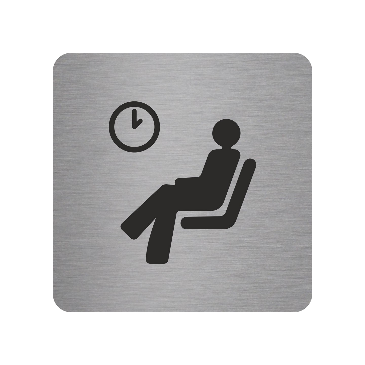 Pictogramme en alu en relief  logo "Salle d'attente"