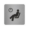 Pictogramme en alu en relief  logo "Salle d'attente"