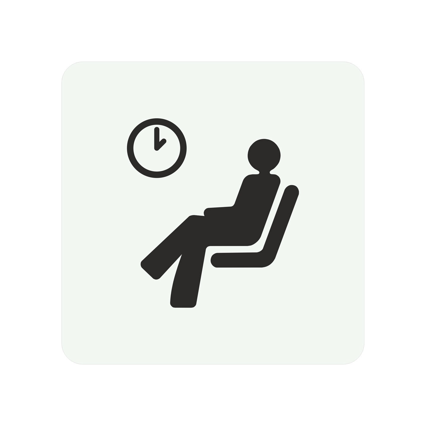 Pictogramme en alu en relief  logo "Salle d'attente"