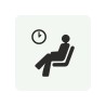 Pictogramme en alu en relief  logo "Salle d'attente"