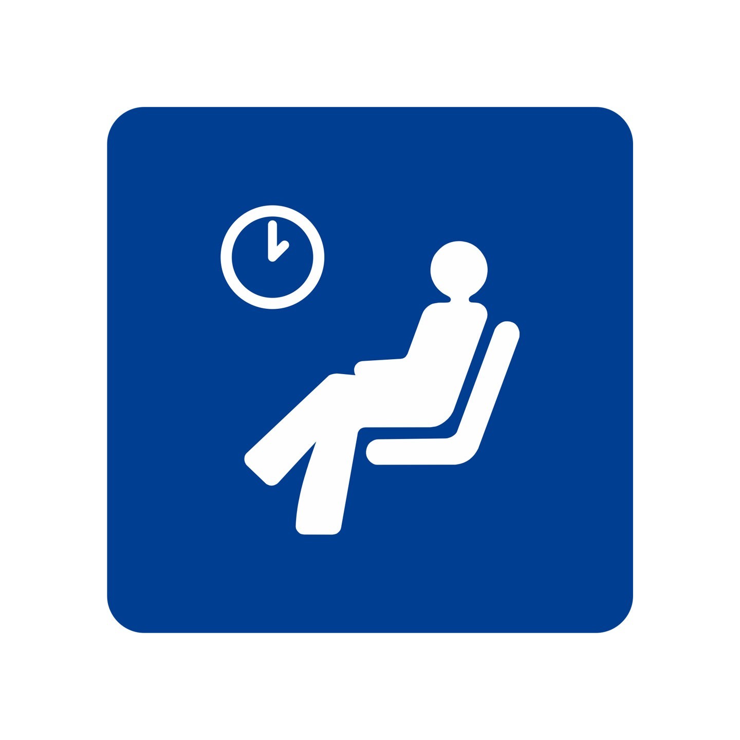 Pictogramme en alu en relief  logo "Salle d'attente"