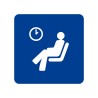 Pictogramme en alu en relief  logo "Salle d'attente"