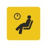 Pictogramme en alu en relief  logo "Salle d'attente"