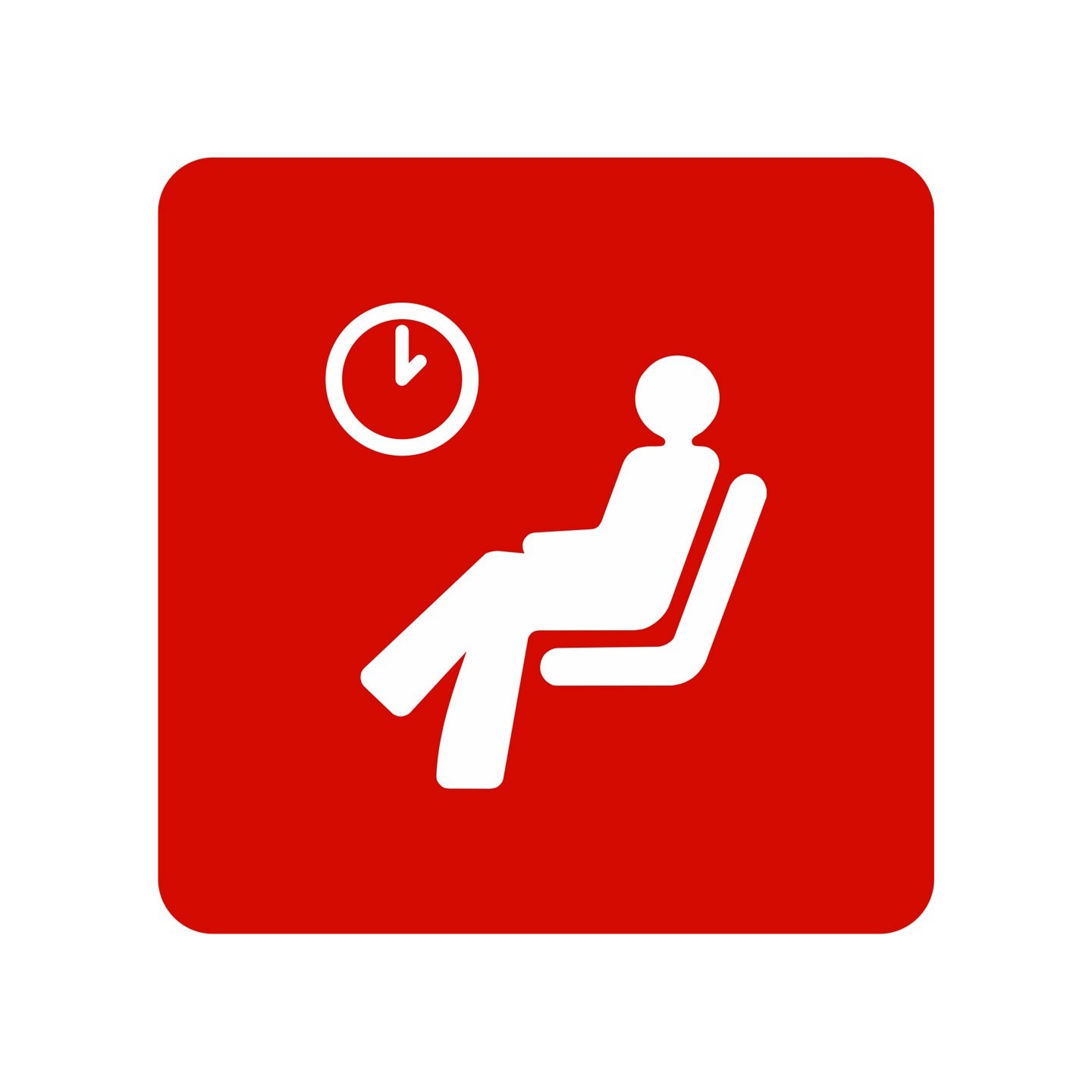 Pictogramme en alu en relief  logo "Salle d'attente"