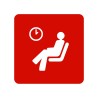 Pictogramme en alu en relief  logo "Salle d'attente"
